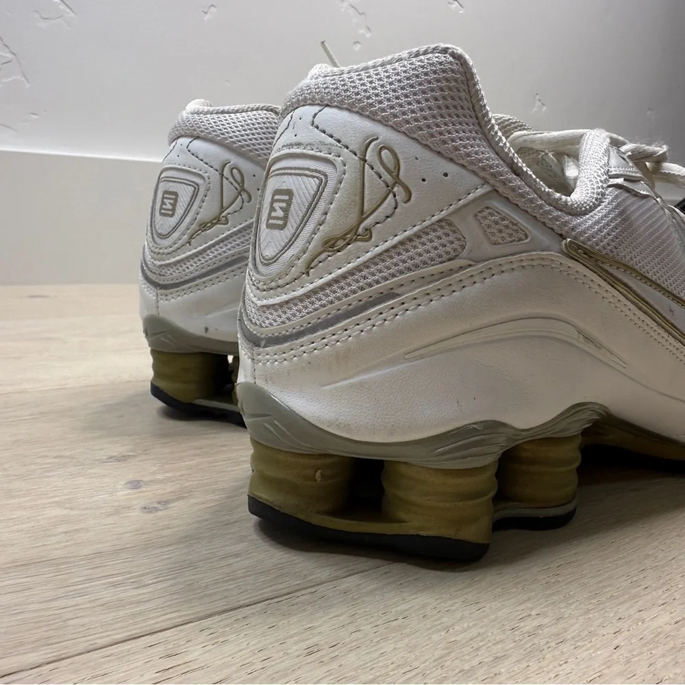 Nike Women's White and Gold Sneakers